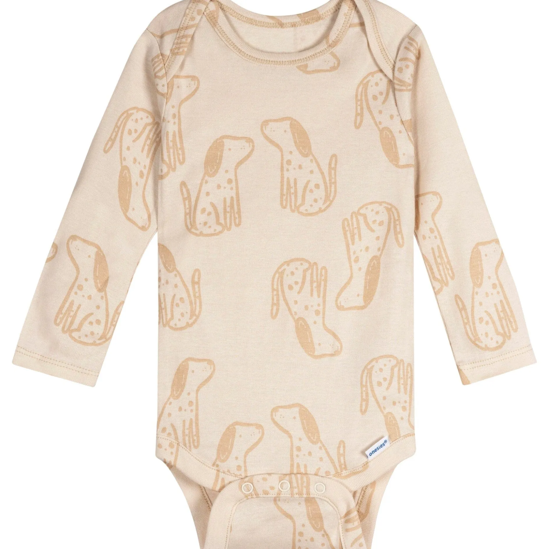 6-Pack Baby Girls Puppies Long Sleeve Onesies® Bodysuits