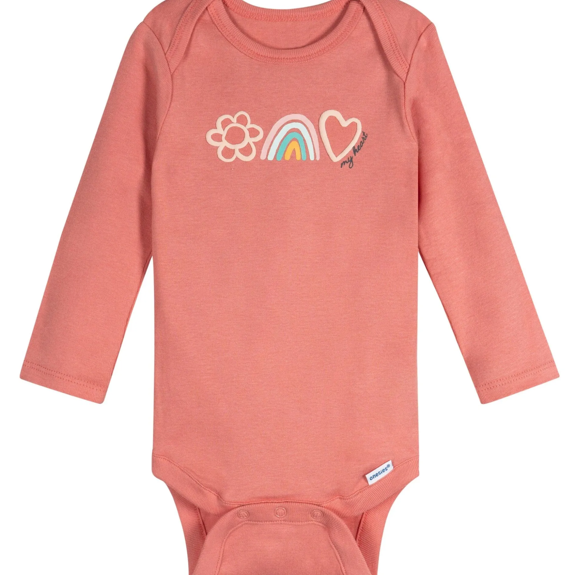 6-Pack Baby Girls Puppies Long Sleeve Onesies® Bodysuits