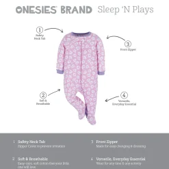 4-Pack Baby Girls Rainbow Floral Sleep 'N Plays