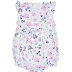 3-Pack Baby Girls Rainbow Floral Rompers