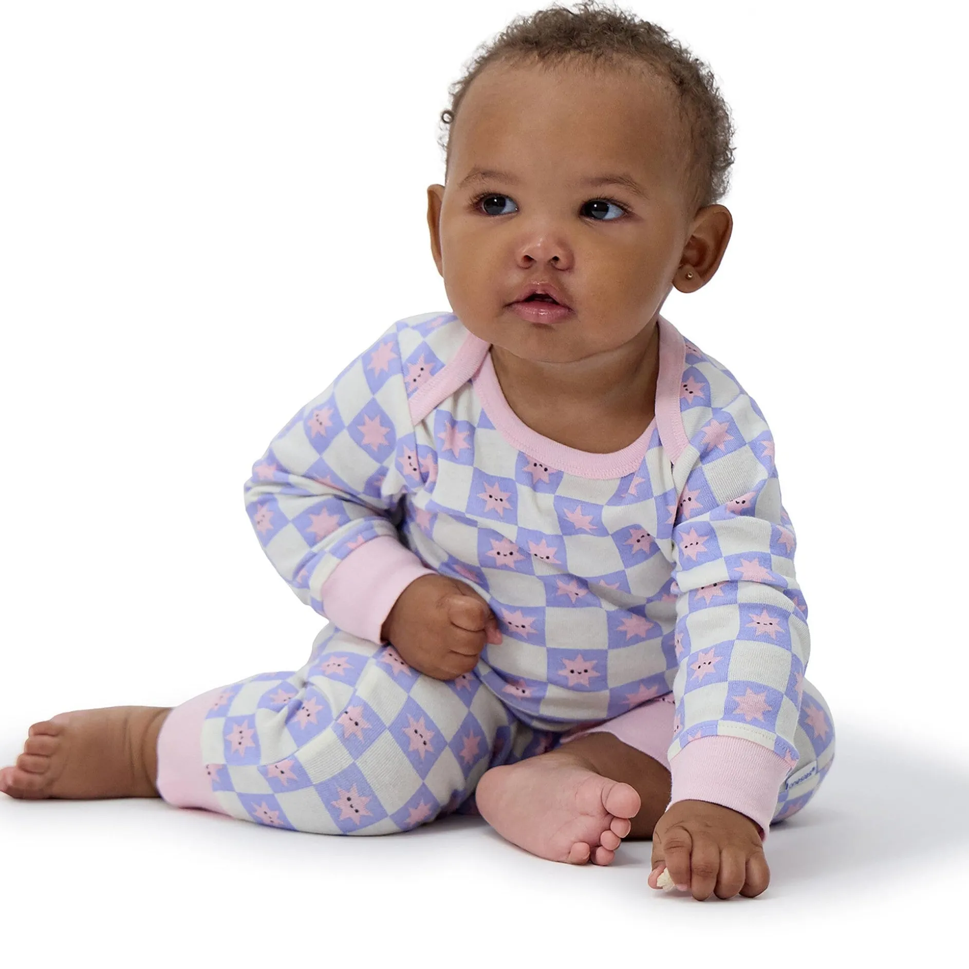 3-Pack Baby Girls Rainbows and Hearts Lap Shoulder Rompers