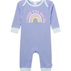 3-Pack Baby Girls Rainbows and Hearts Lap Shoulder Rompers