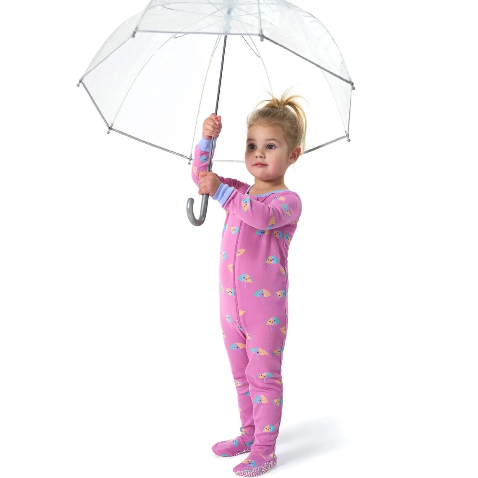 4-Pack Baby Girls Rainy Day Snug Fit Footed Pajamas