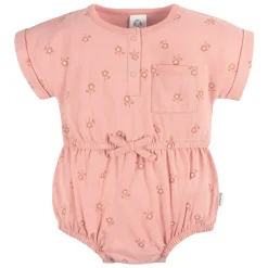 2-Pack Baby Girls Retro Floral Rompers