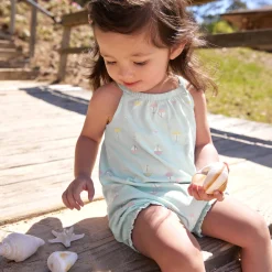 2-Pack Baby Girls Sailboats Rompers