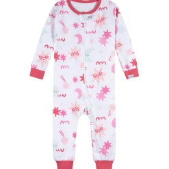 3-Pack Baby Girls Starry Nights Footless Pajamas