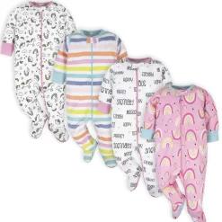4-Pack Baby Girls Unicorns Sleep 'N Plays