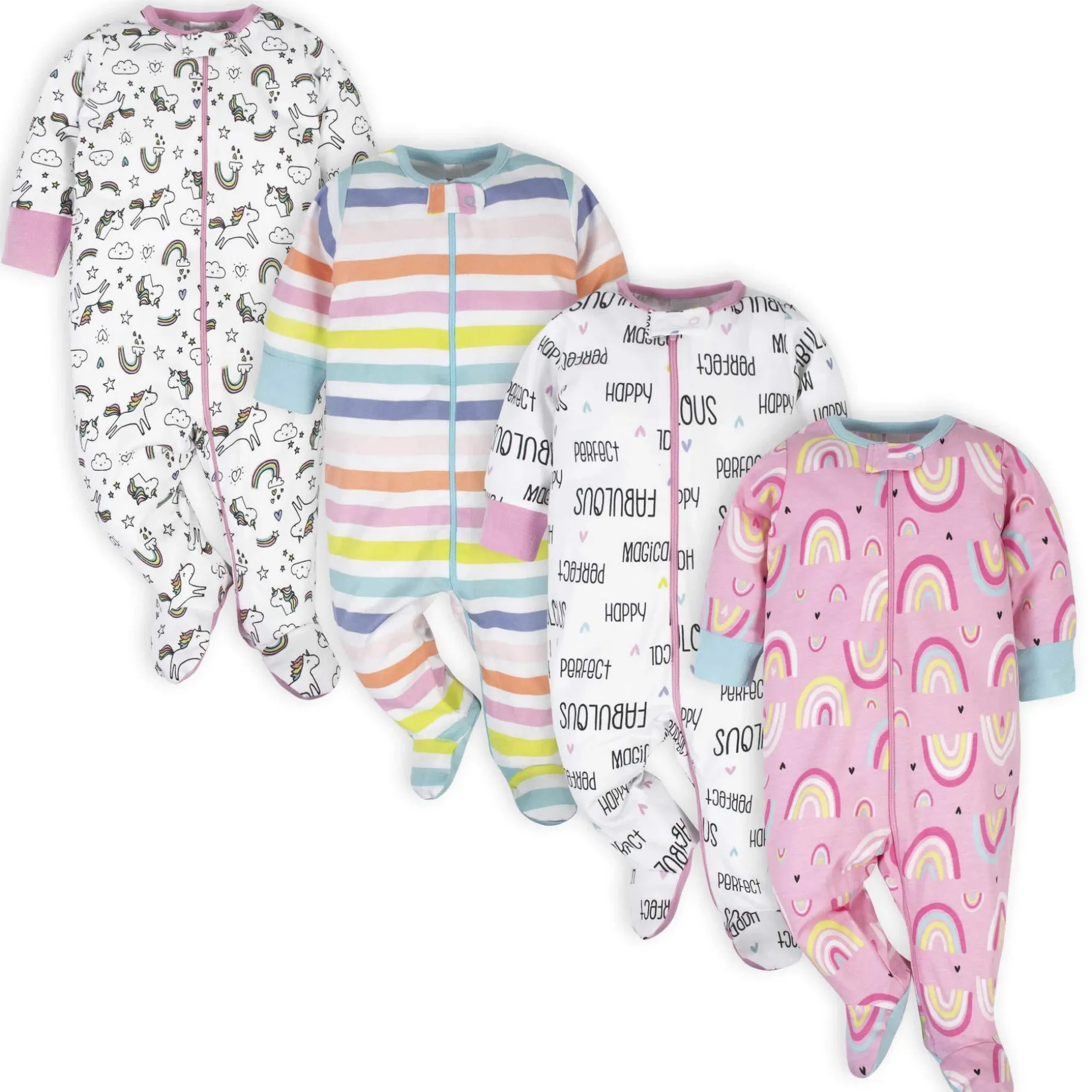4-Pack Baby Girls Unicorns Sleep 'N Plays