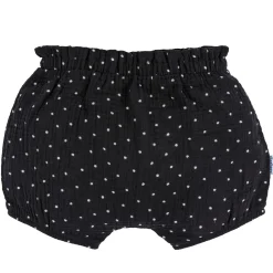 3-Pack Baby Girls White, Black Dot, & Brown Gauze Bubble Shorts