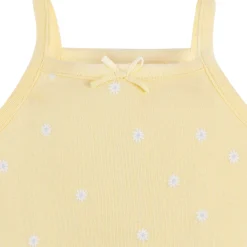 4-Pack Baby Girls White Floral Sleeveless Onesies® Bodysuits