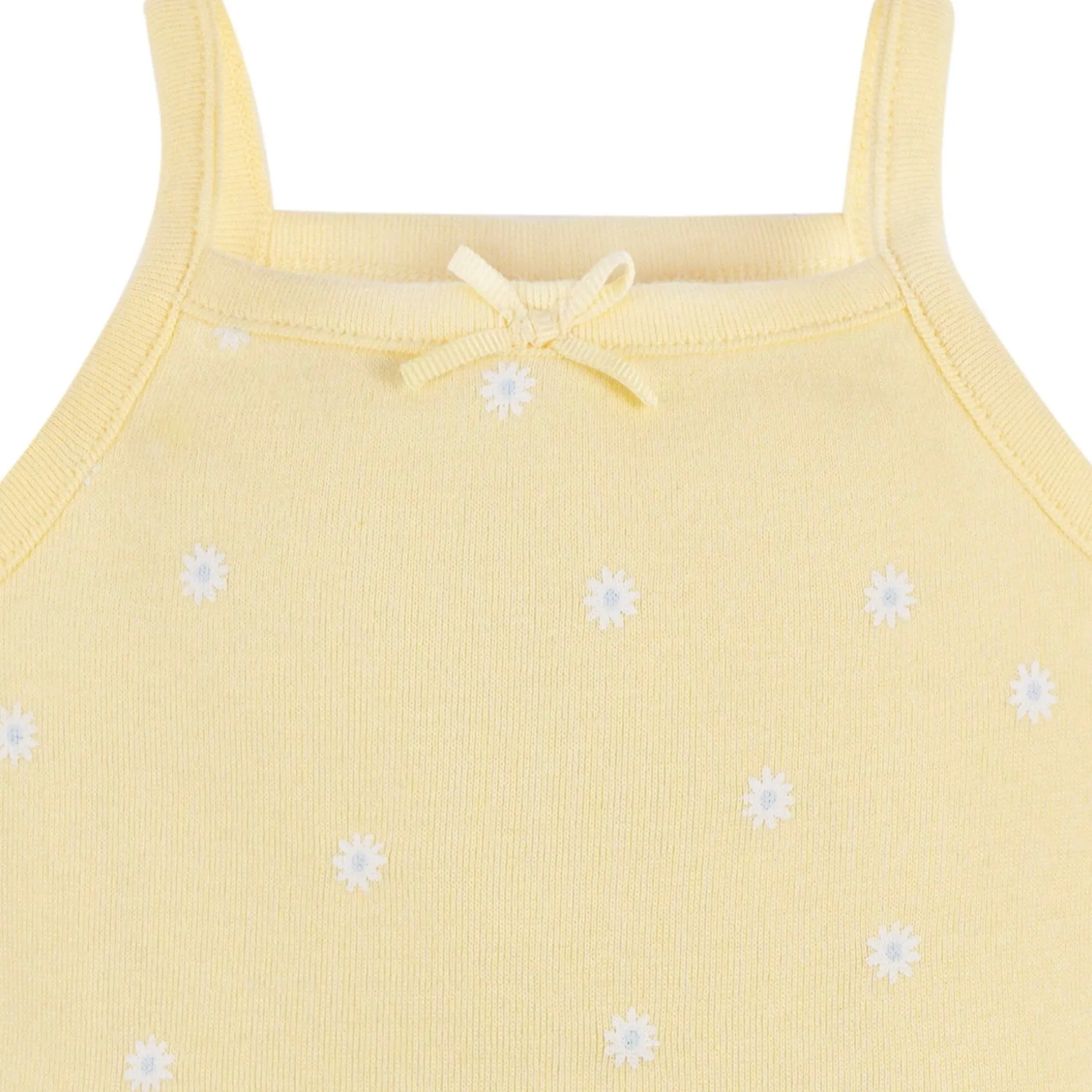 4-Pack Baby Girls White Floral Sleeveless Onesies® Bodysuits