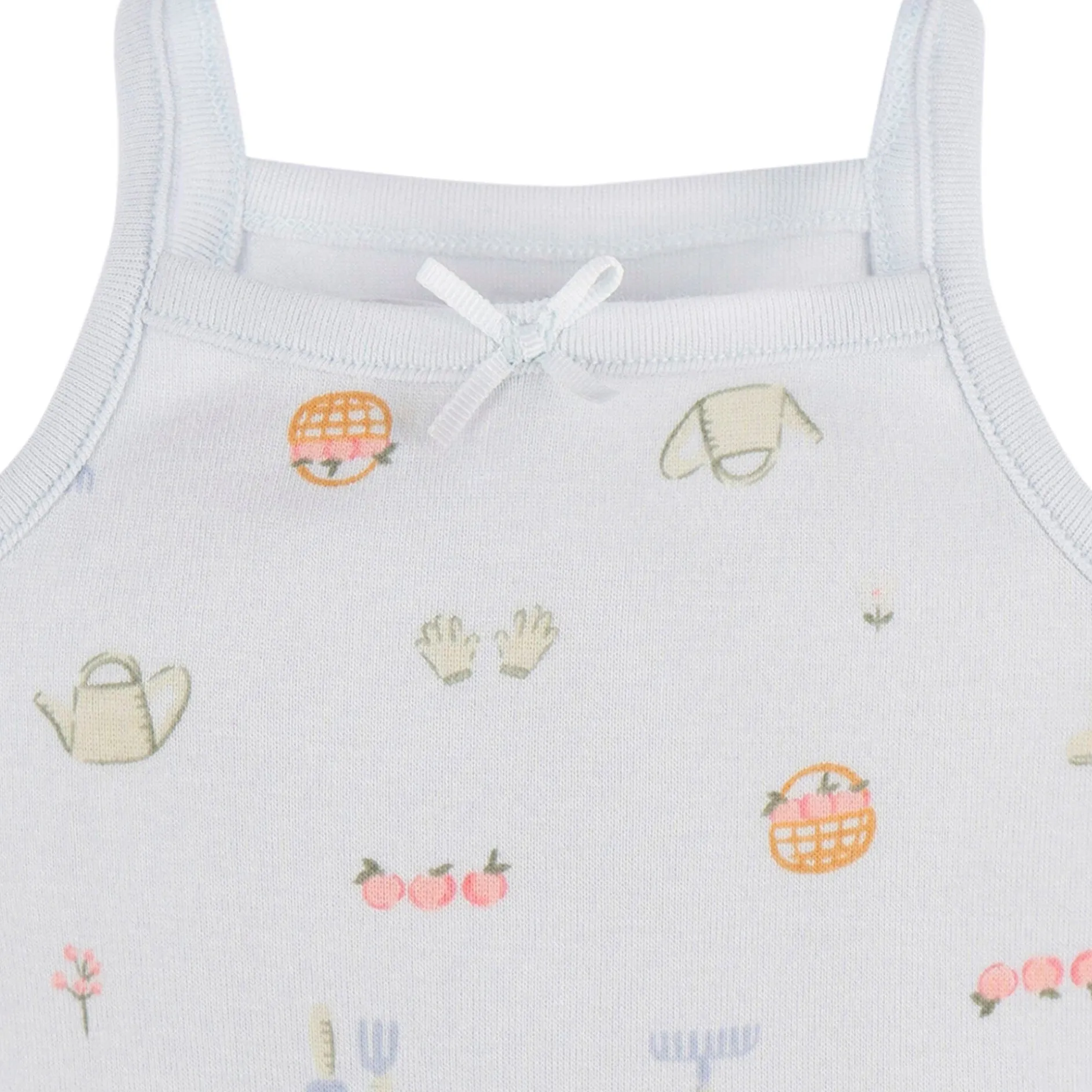 4-Pack Baby Girls White Floral Sleeveless Onesies® Bodysuits