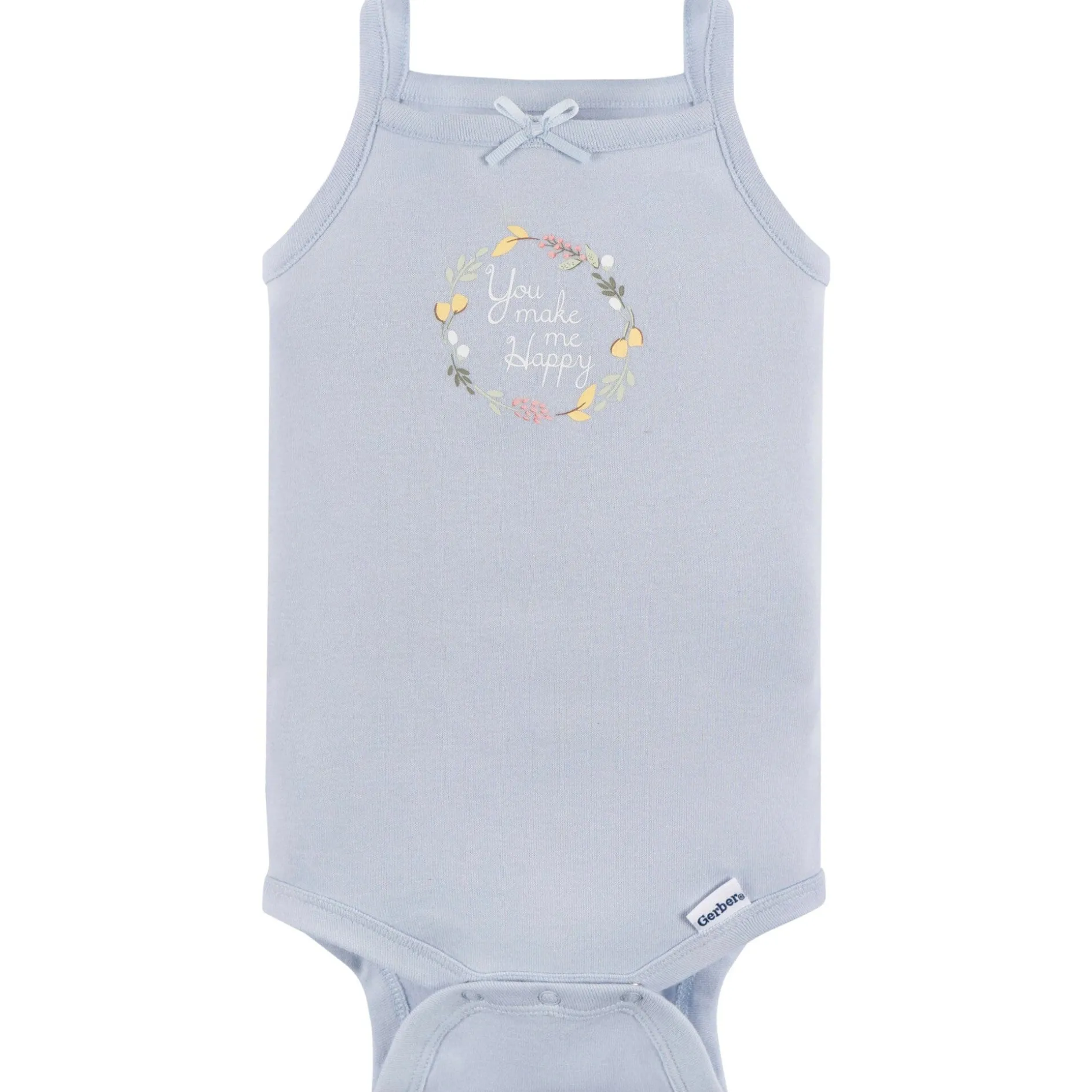 4-Pack Baby Girls White Floral Sleeveless Onesies® Bodysuits