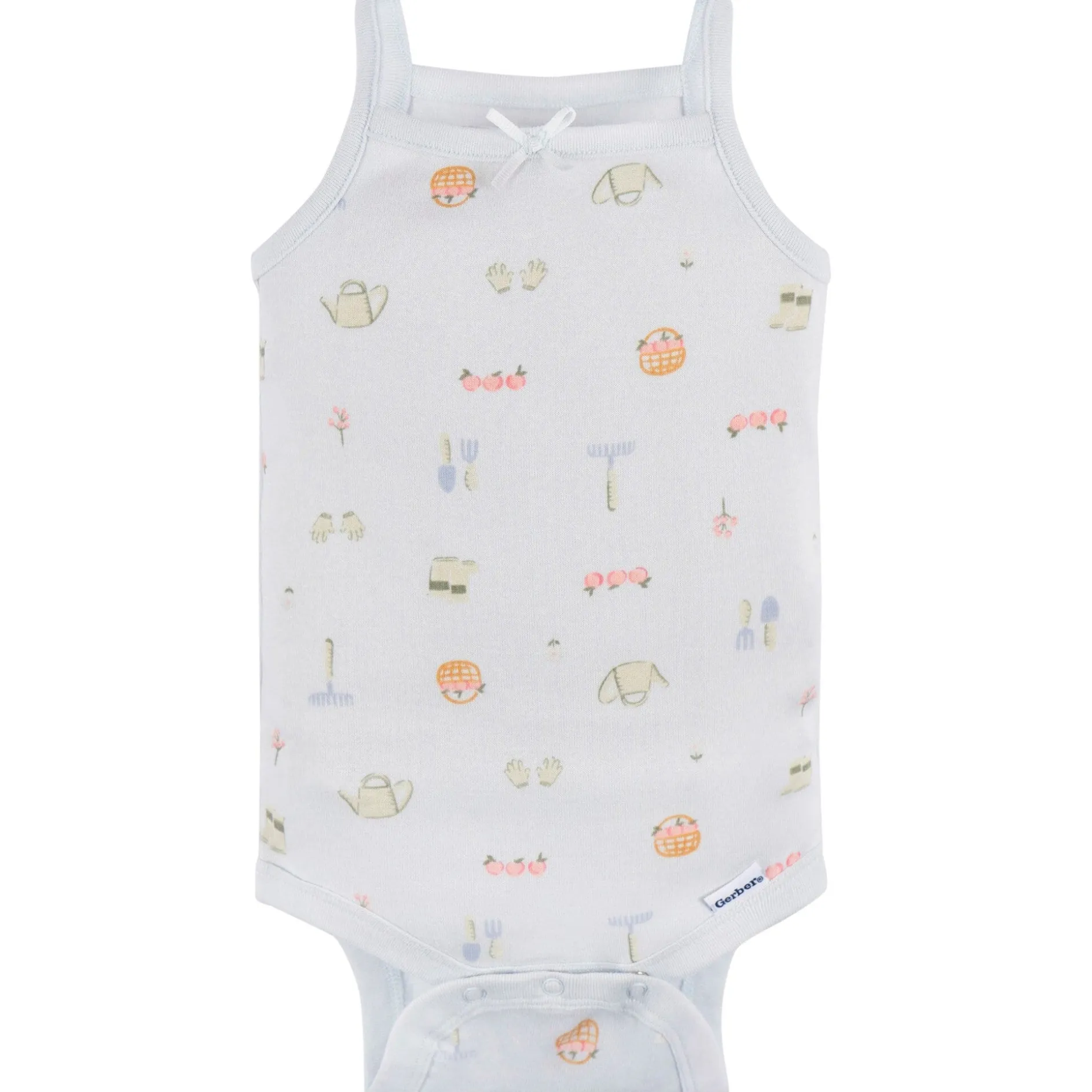 4-Pack Baby Girls White Floral Sleeveless Onesies® Bodysuits