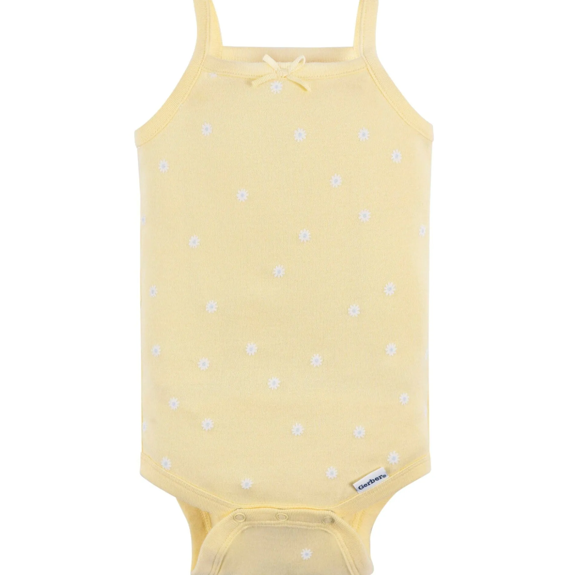 4-Pack Baby Girls White Floral Sleeveless Onesies® Bodysuits