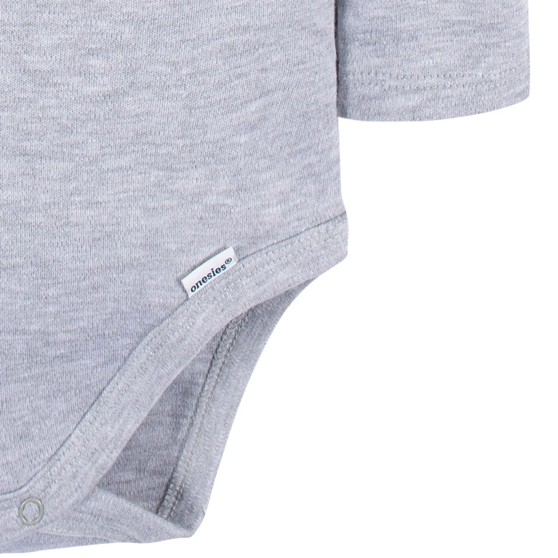 5-Pack Baby Heather Gray Premium Long Sleeve Onesies® Bodysuits