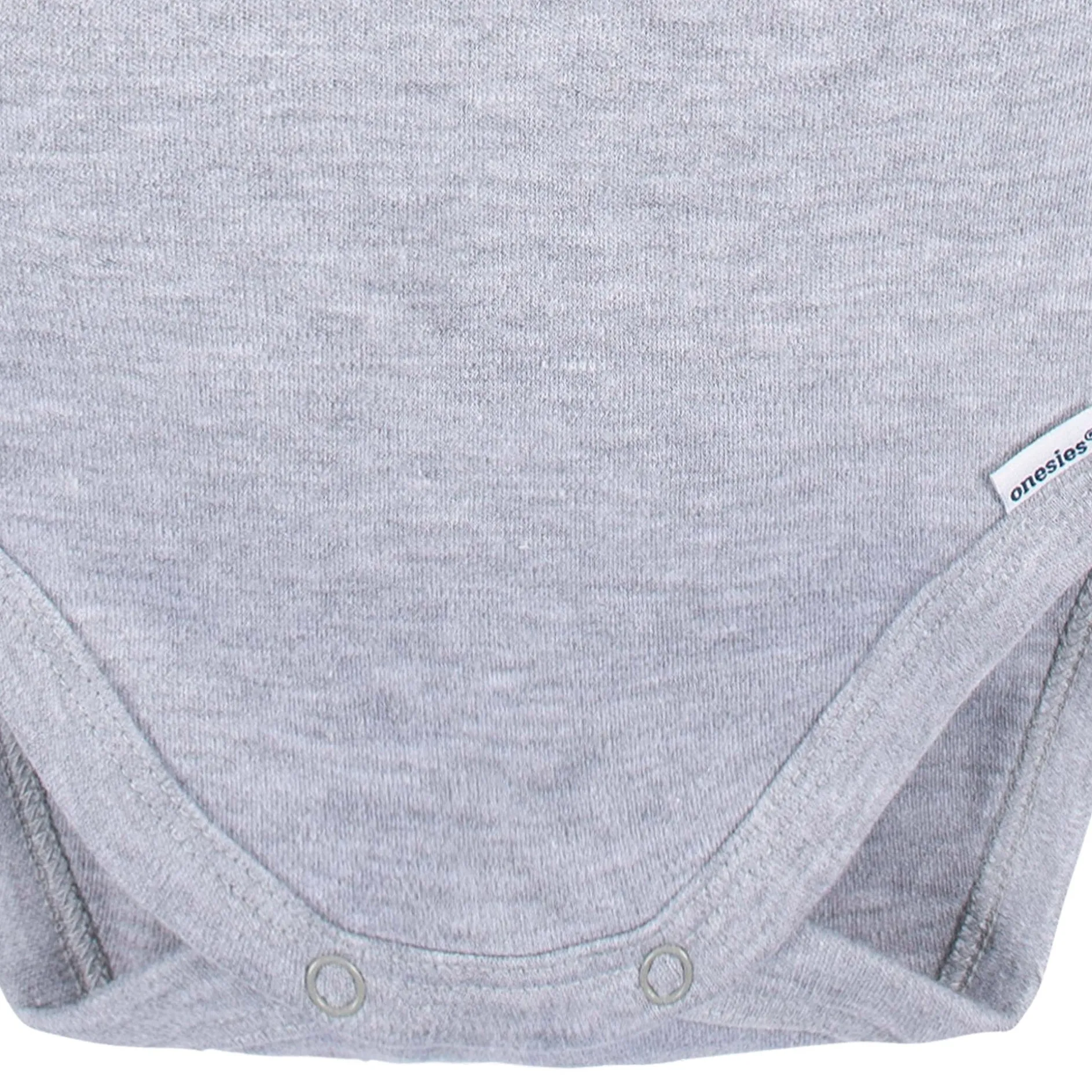 5-Pack Baby Heather Gray Premium Long Sleeve Onesies® Bodysuits