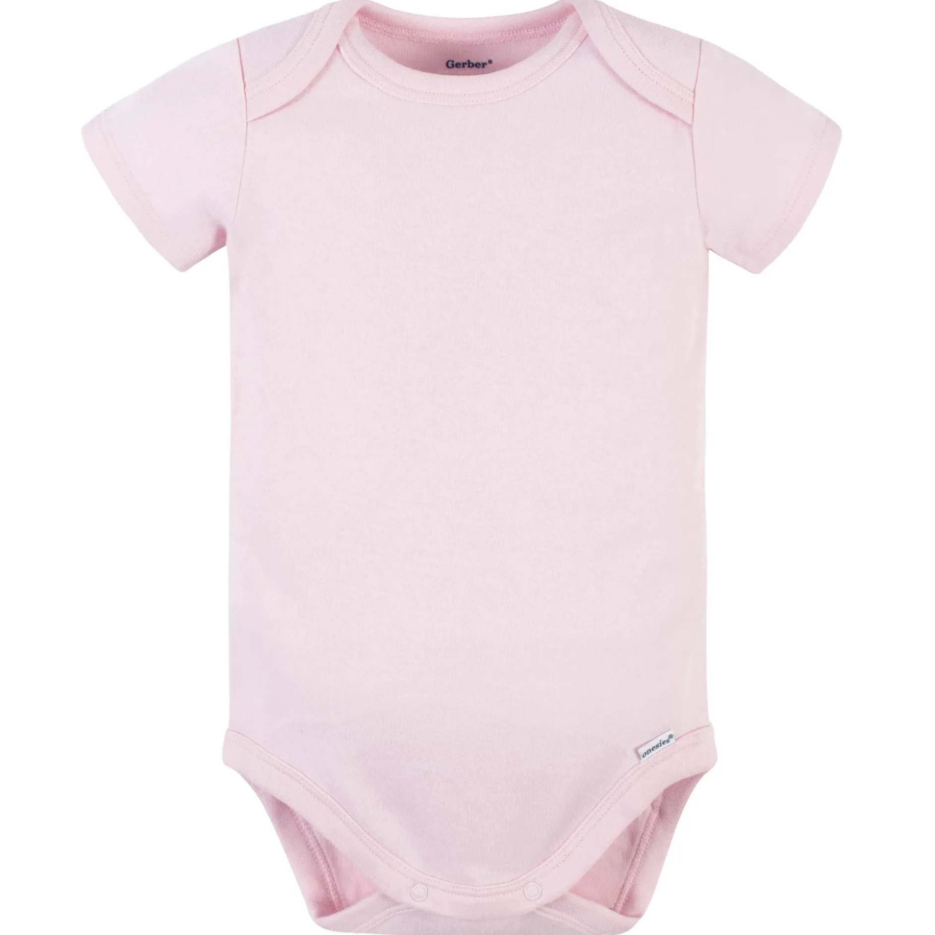 5-Pack Baby Light Pink Premium Short Sleeve Onesies® Bodysuits