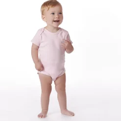 5-Pack Baby Light Pink Premium Short Sleeve Onesies® Bodysuits