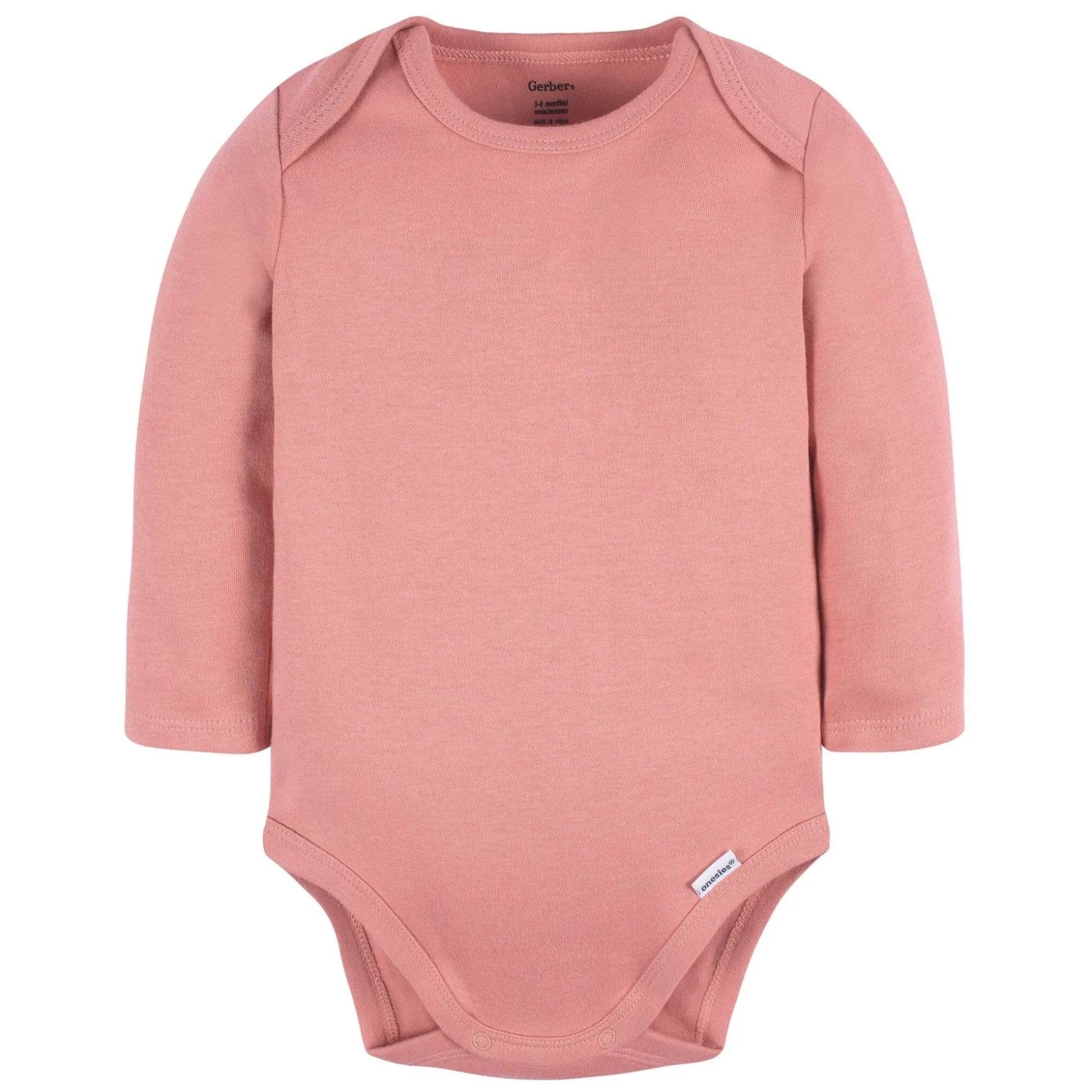 5-Pack Baby Mauve Pink Premium Long Sleeve Onesies® Bodysuits