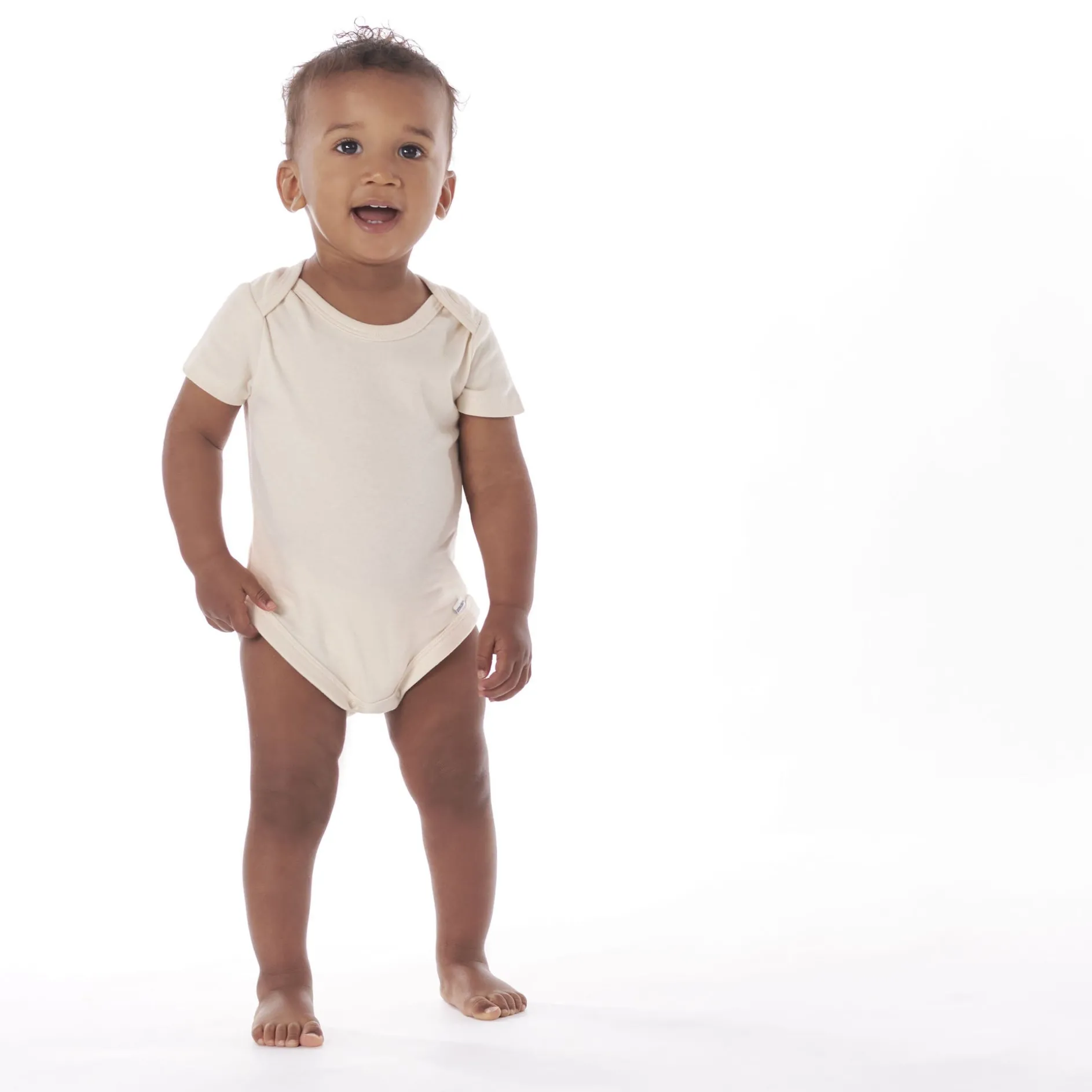 5-Pack Baby Natural Premium Short Sleeve Onesies® Bodysuits