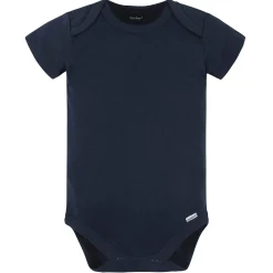 5-Pack Baby Navy Premium Short Sleeve Onesies® Bodysuits