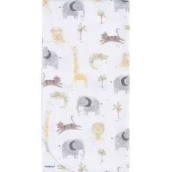 4-Pack Baby Neutral Animal Geo Flannel Blankets