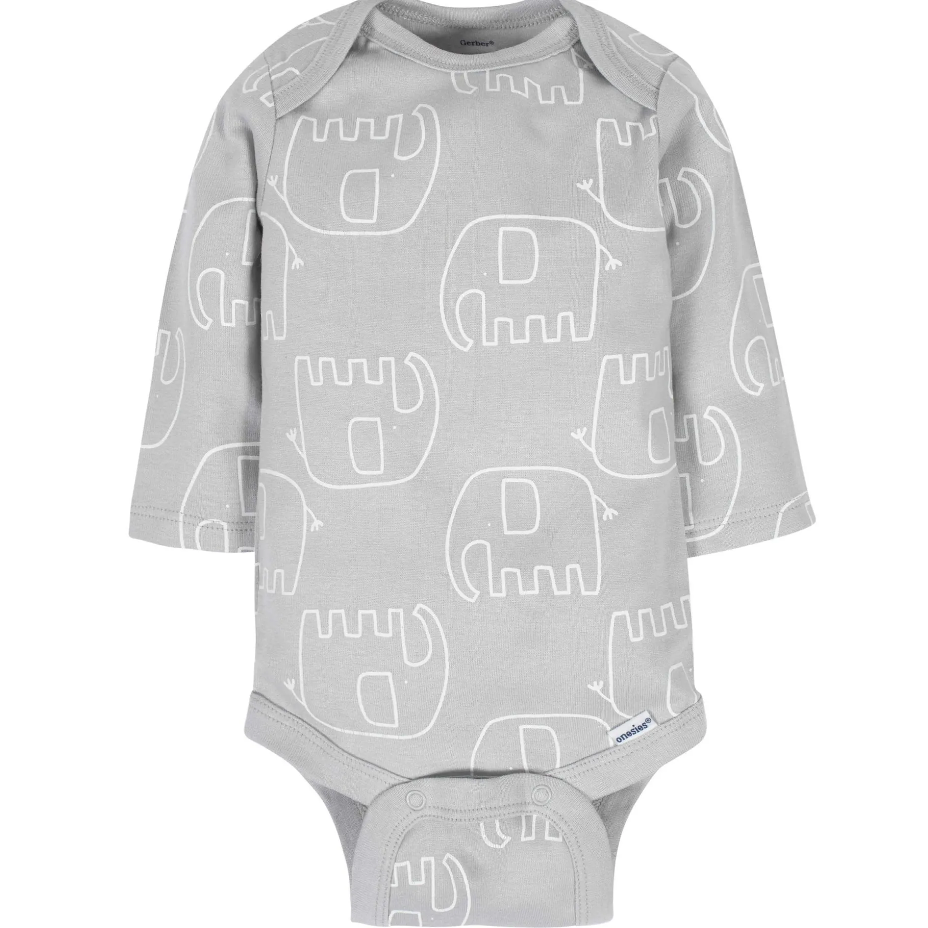 6-Pack Baby Neutral Animals Long Sleeve Onesies® Bodysuits
