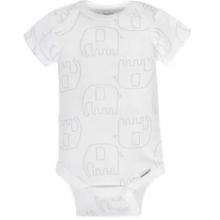 8-pack Baby Neutral Animals Short Sleeve Onesies® Bodysuits