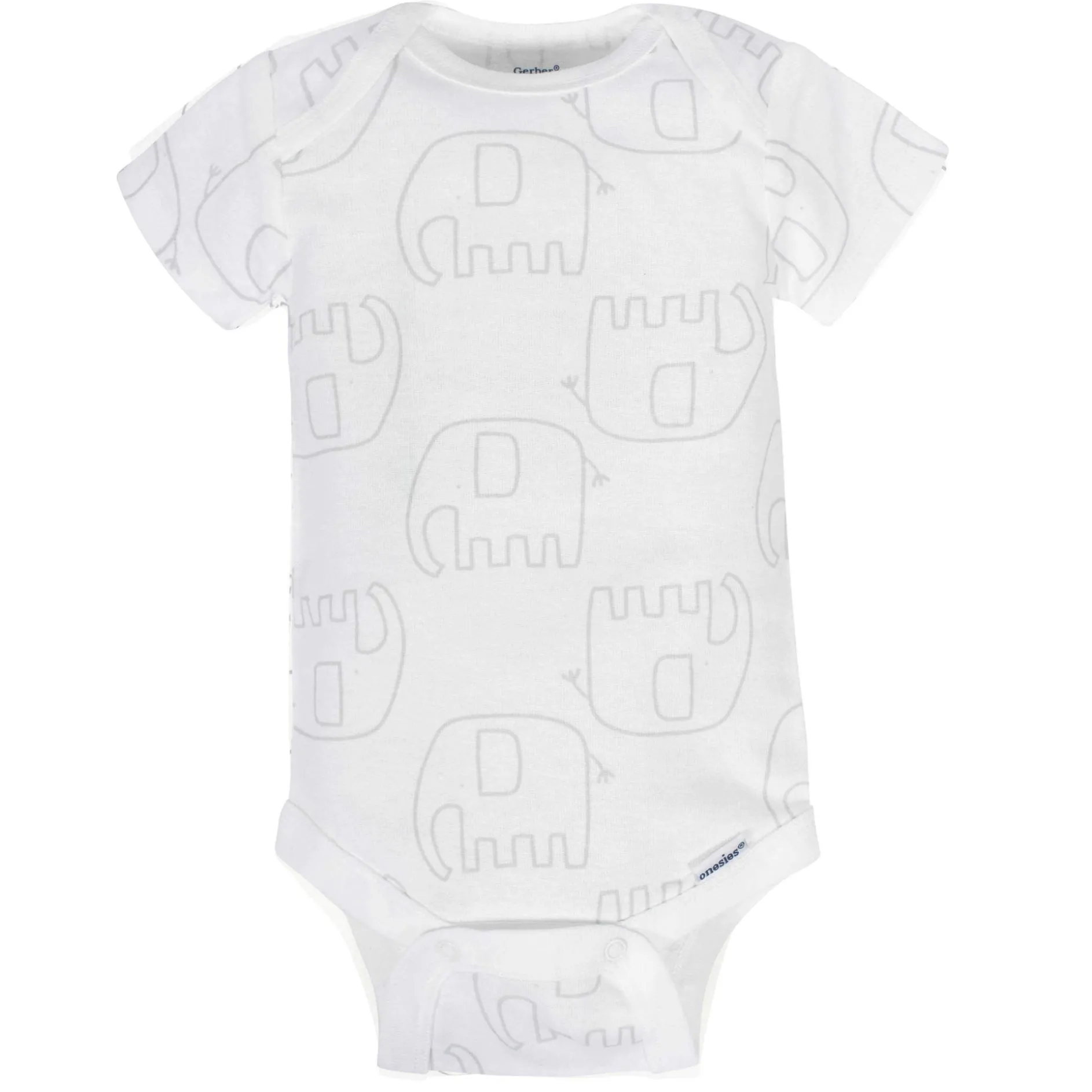 8-pack Baby Neutral Animals Short Sleeve Onesies® Bodysuits
