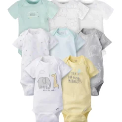 8-pack Baby Neutral Animals Short Sleeve Onesies® Bodysuits
