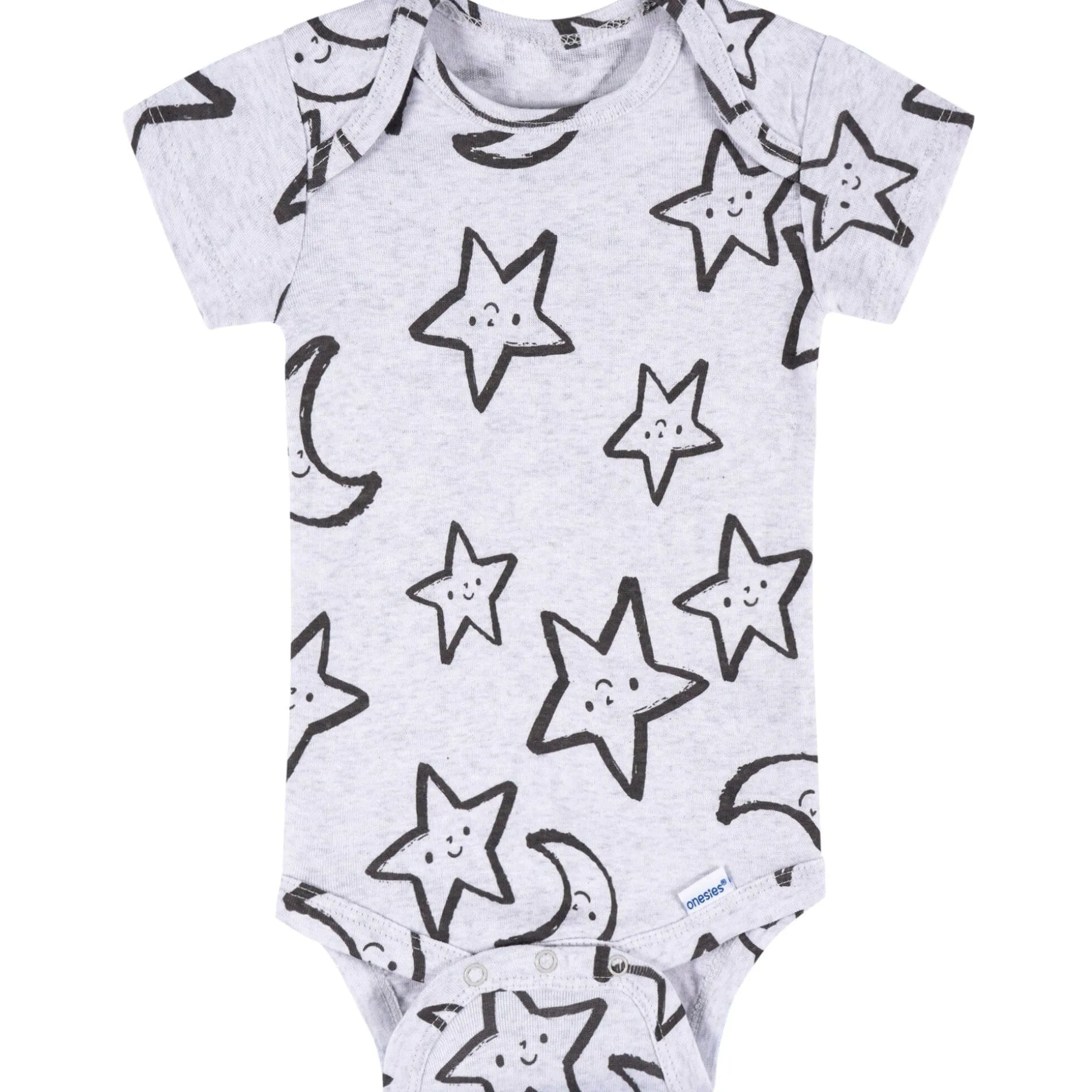 8-Pack Baby Neutral Awesome Stars Short Sleeve Onesies® Bodysuits