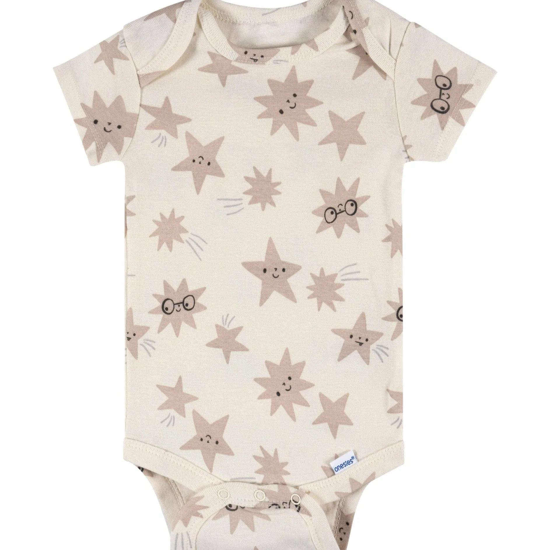 8-Pack Baby Neutral Awesome Stars Short Sleeve Onesies® Bodysuits