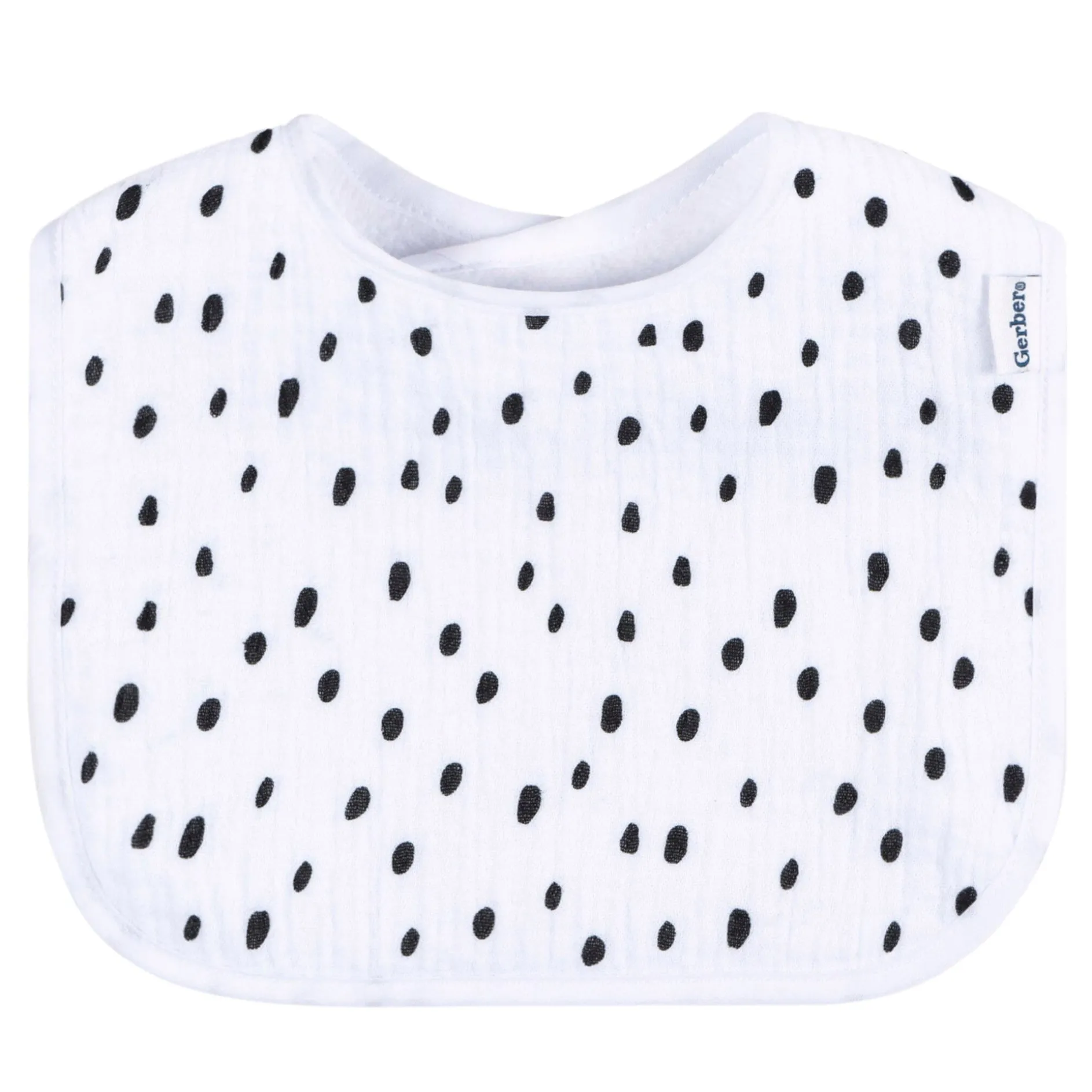 8-Pack Baby Neutral Black & White Muslin Drooling Bibs