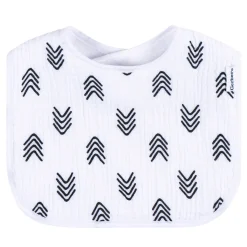 8-Pack Baby Neutral Black & White Muslin Drooling Bibs