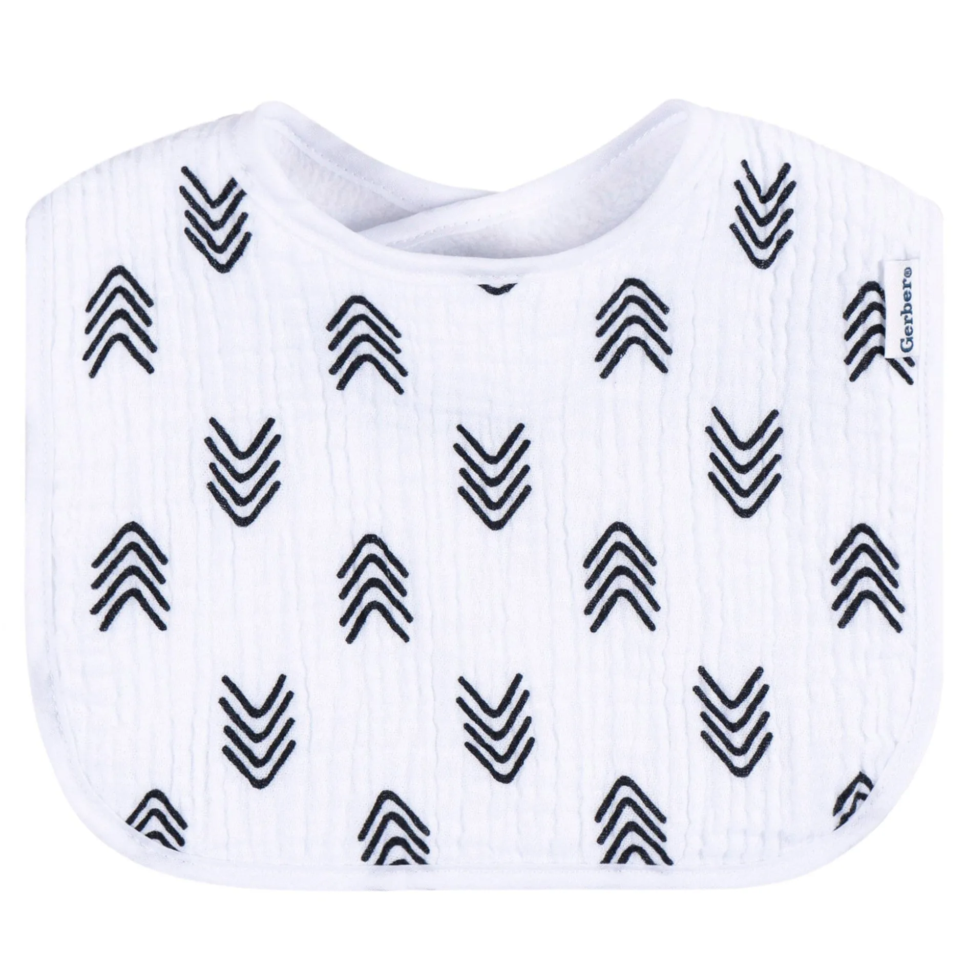 8-Pack Baby Neutral Black & White Muslin Drooling Bibs