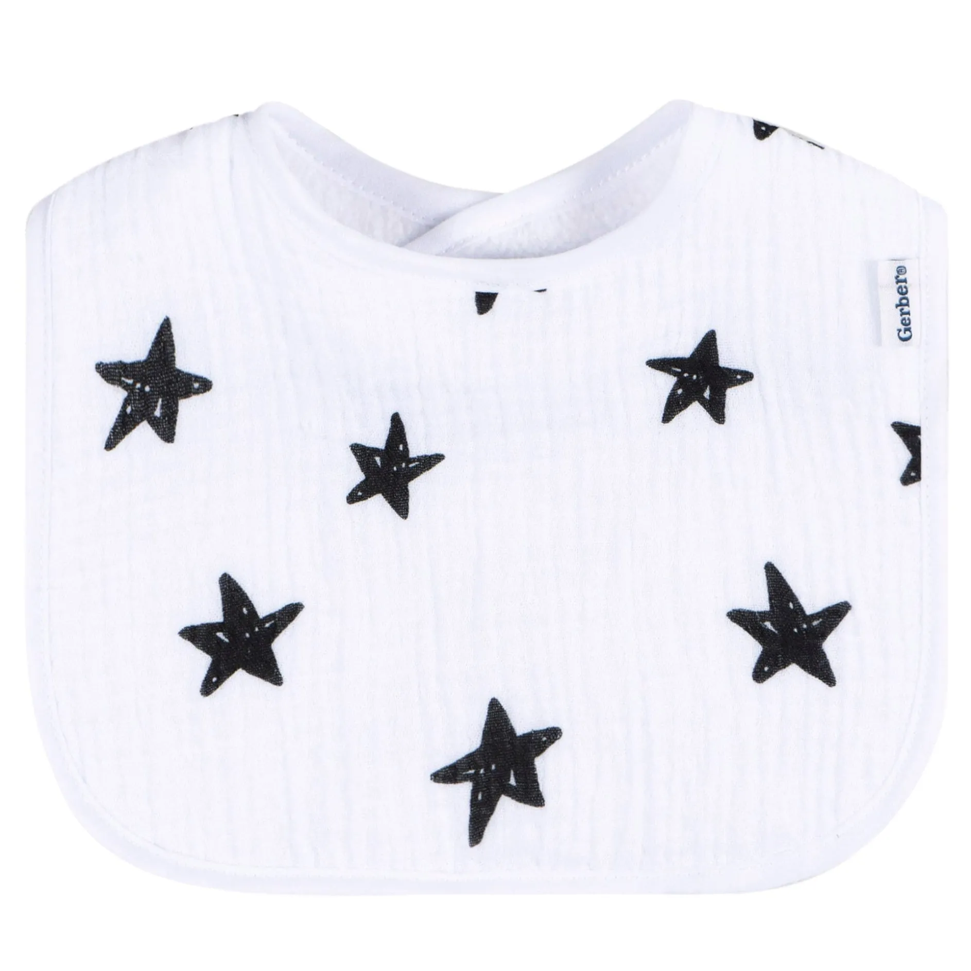 8-Pack Baby Neutral Black & White Muslin Drooling Bibs