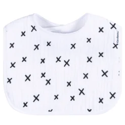 8-Pack Baby Neutral Black & White Muslin Drooling Bibs