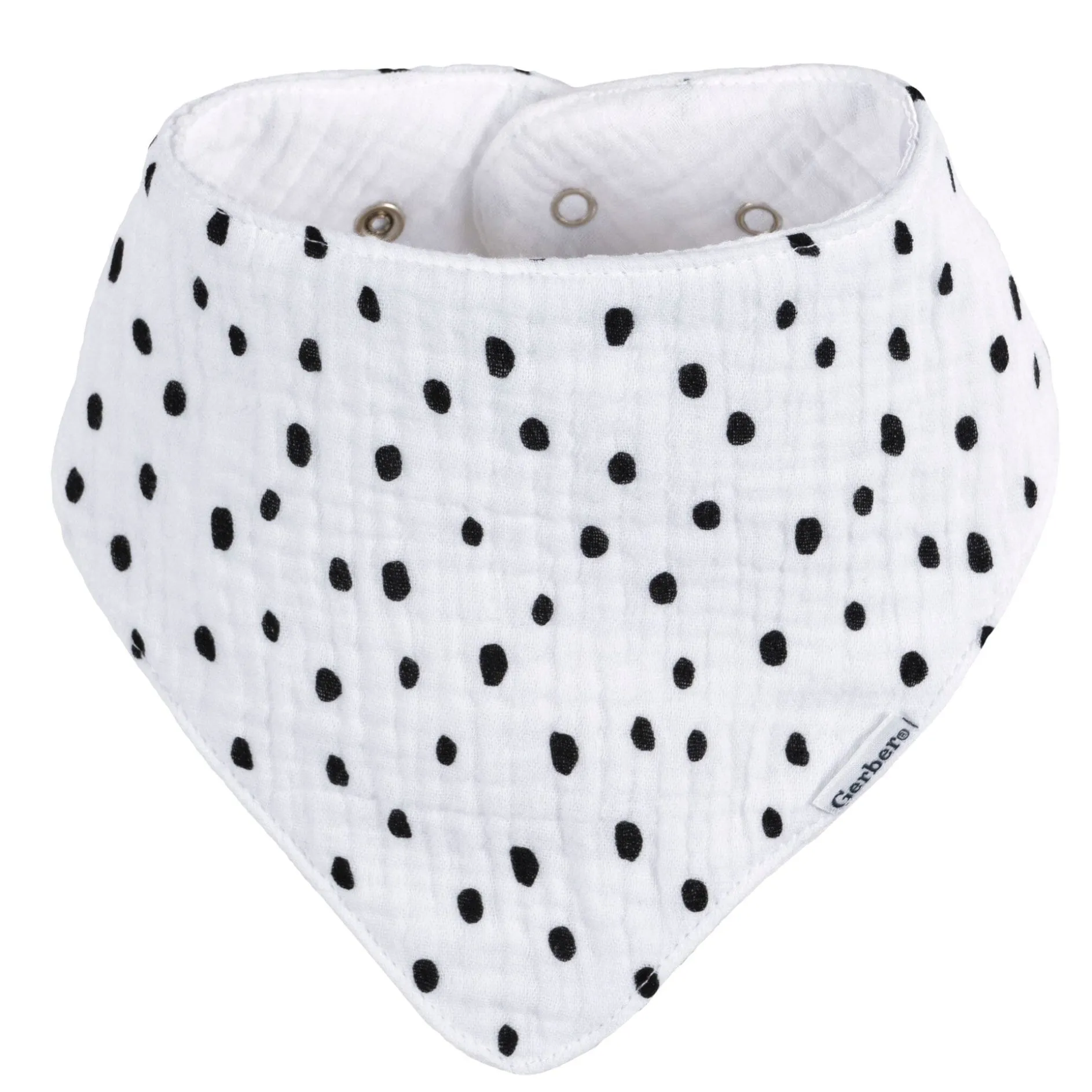 10-Pack Baby Neutral Black & White Muslin Bandana Bibs