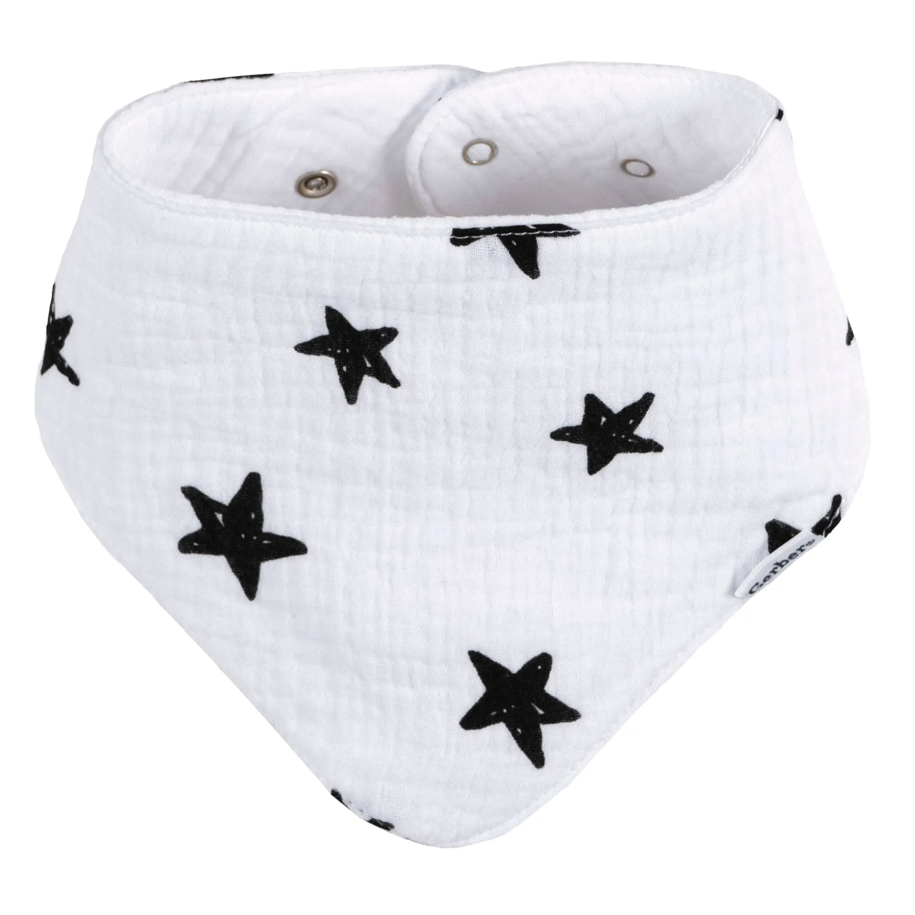 10-Pack Baby Neutral Black & White Muslin Bandana Bibs