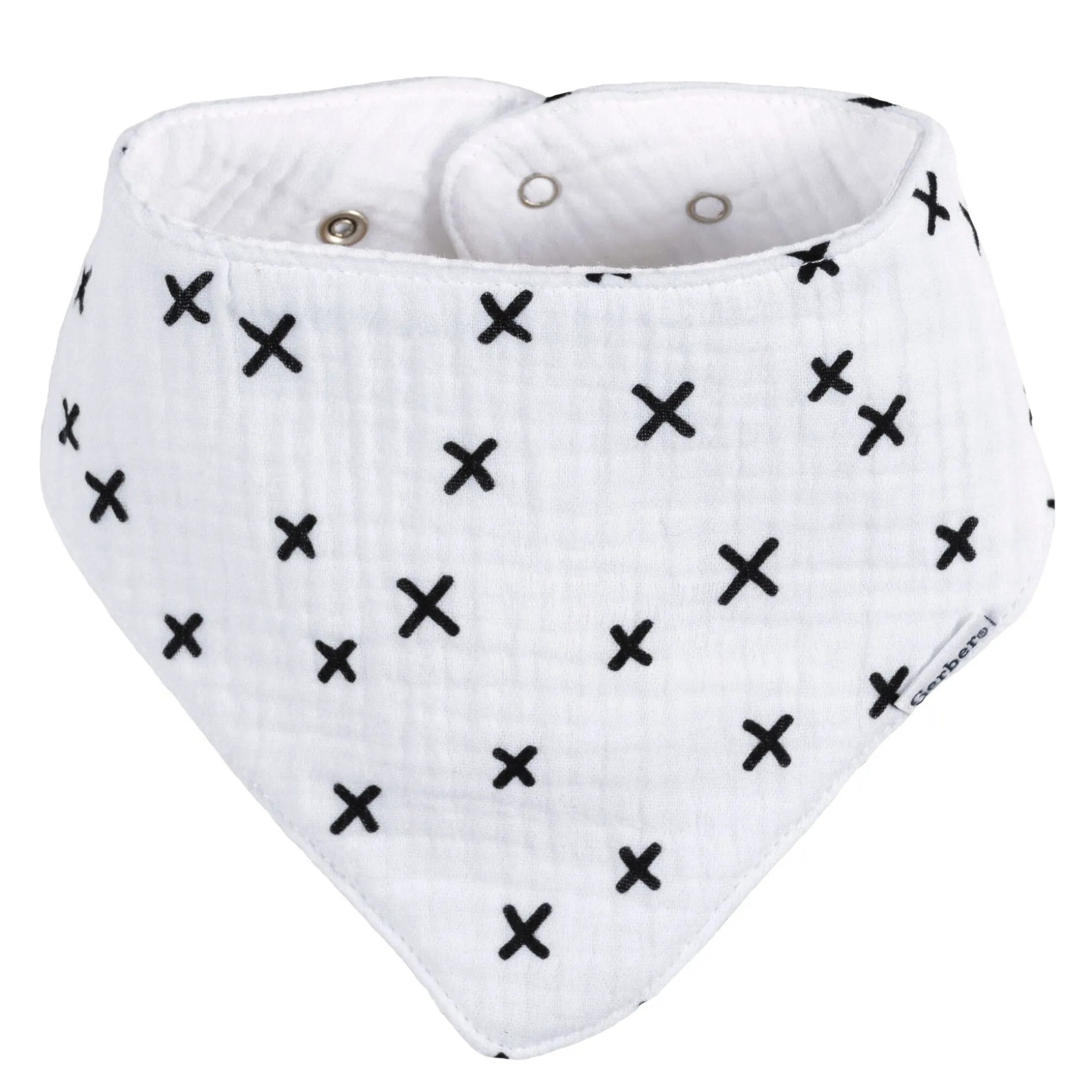 10-Pack Baby Neutral Black & White Muslin Bandana Bibs