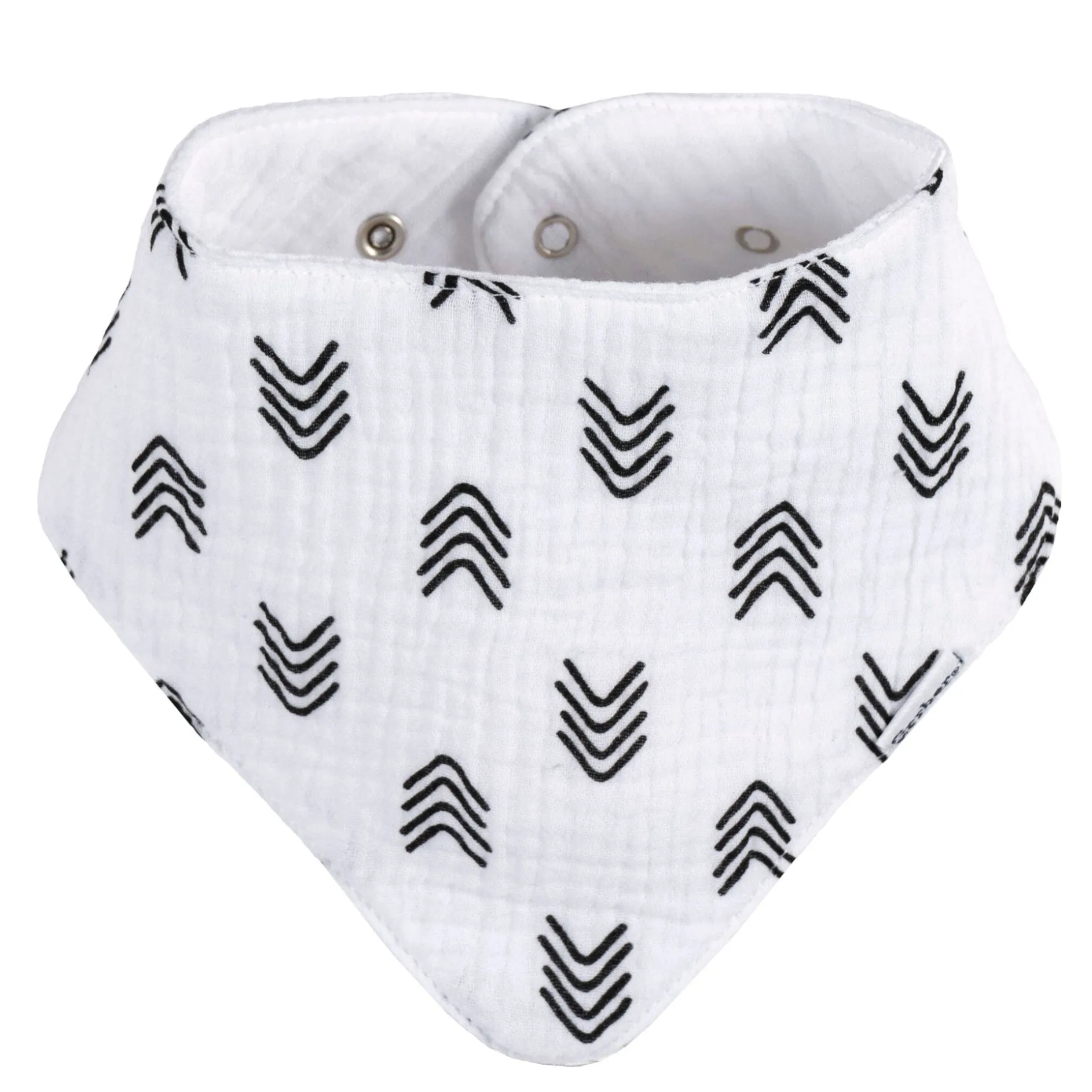 10-Pack Baby Neutral Black & White Muslin Bandana Bibs