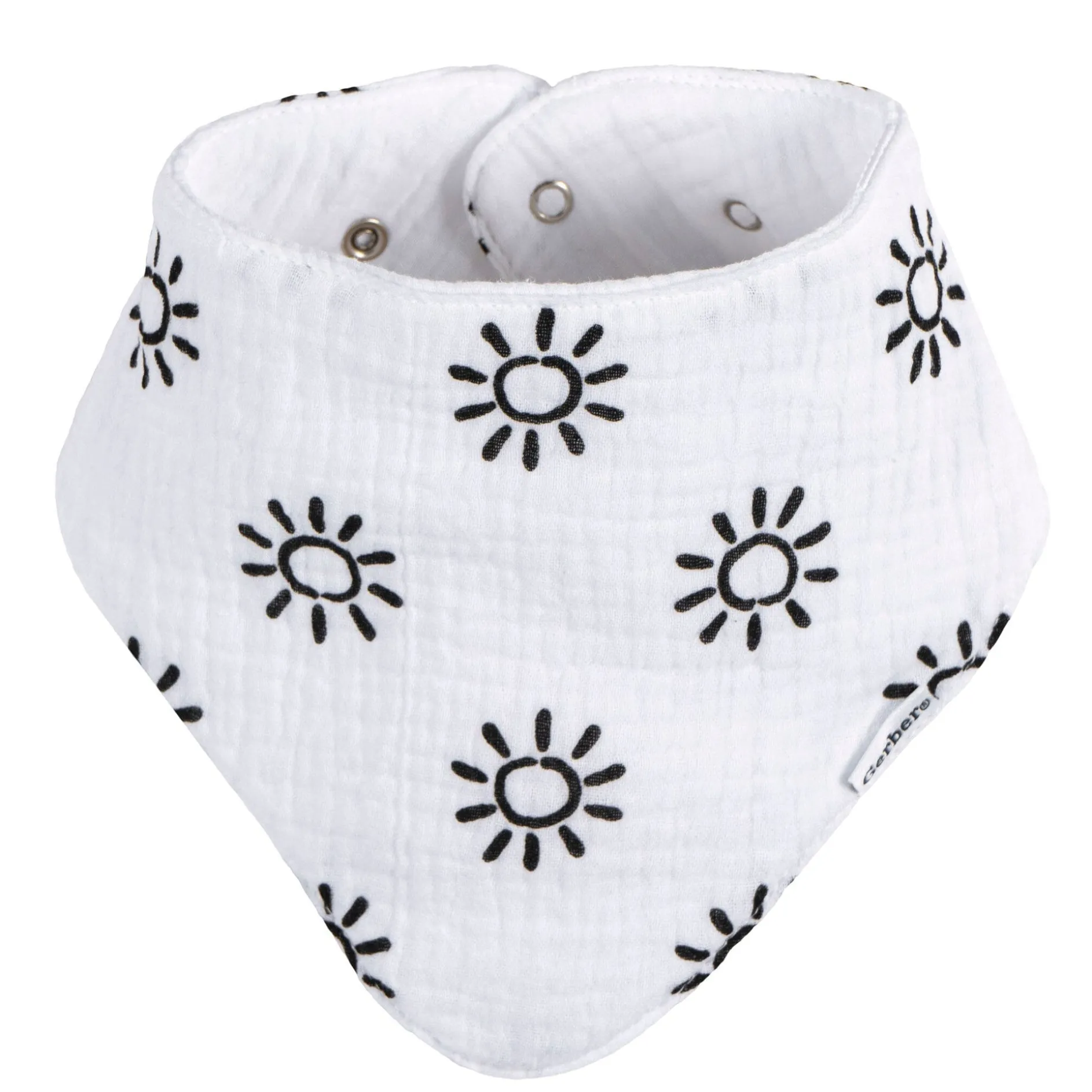 10-Pack Baby Neutral Black & White Muslin Bandana Bibs