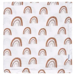 2-Pack Baby Neutral Boho Rainbow Muslin Blankets