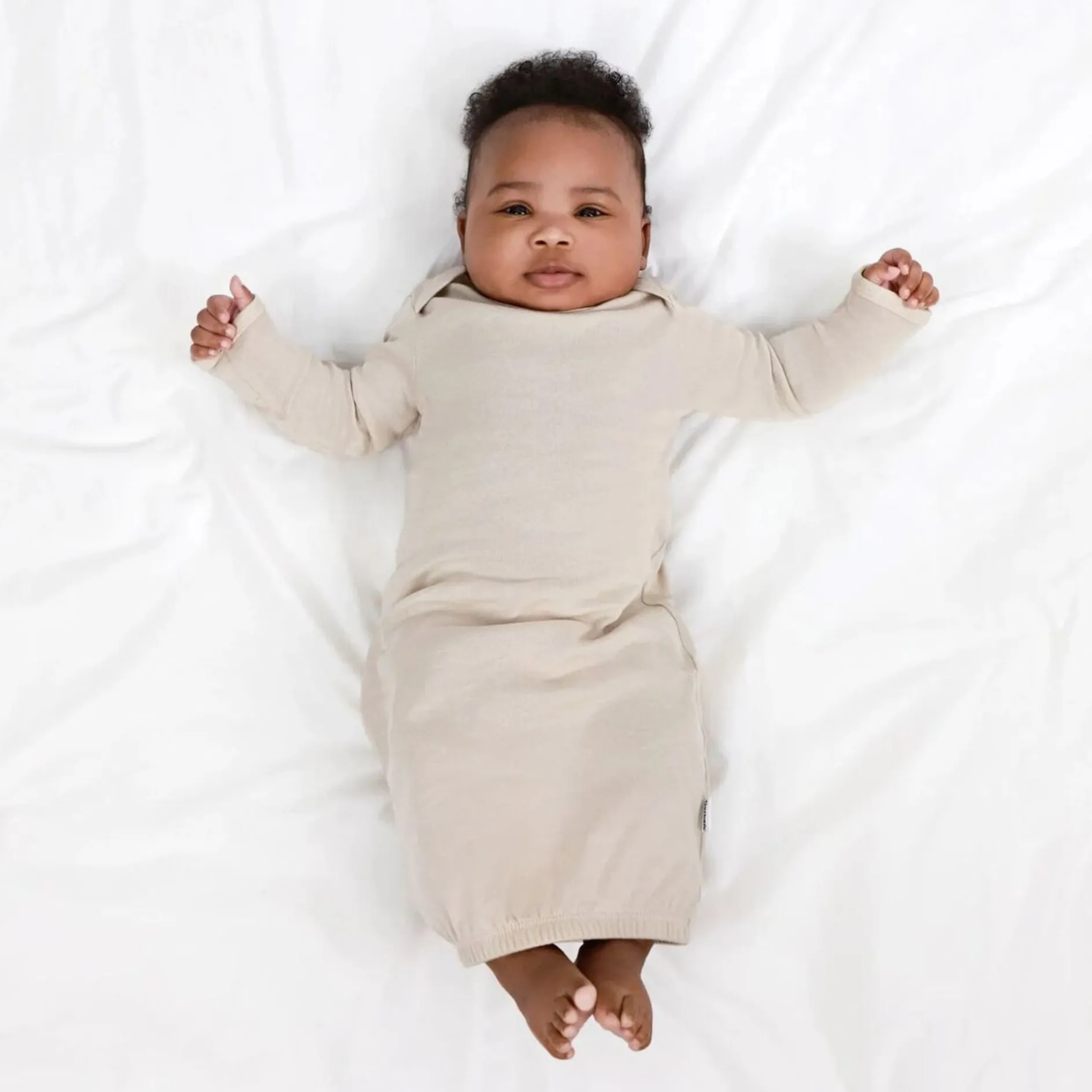 3-Pack Baby Neutral Brown & Grey Lap Shoulder Gowns