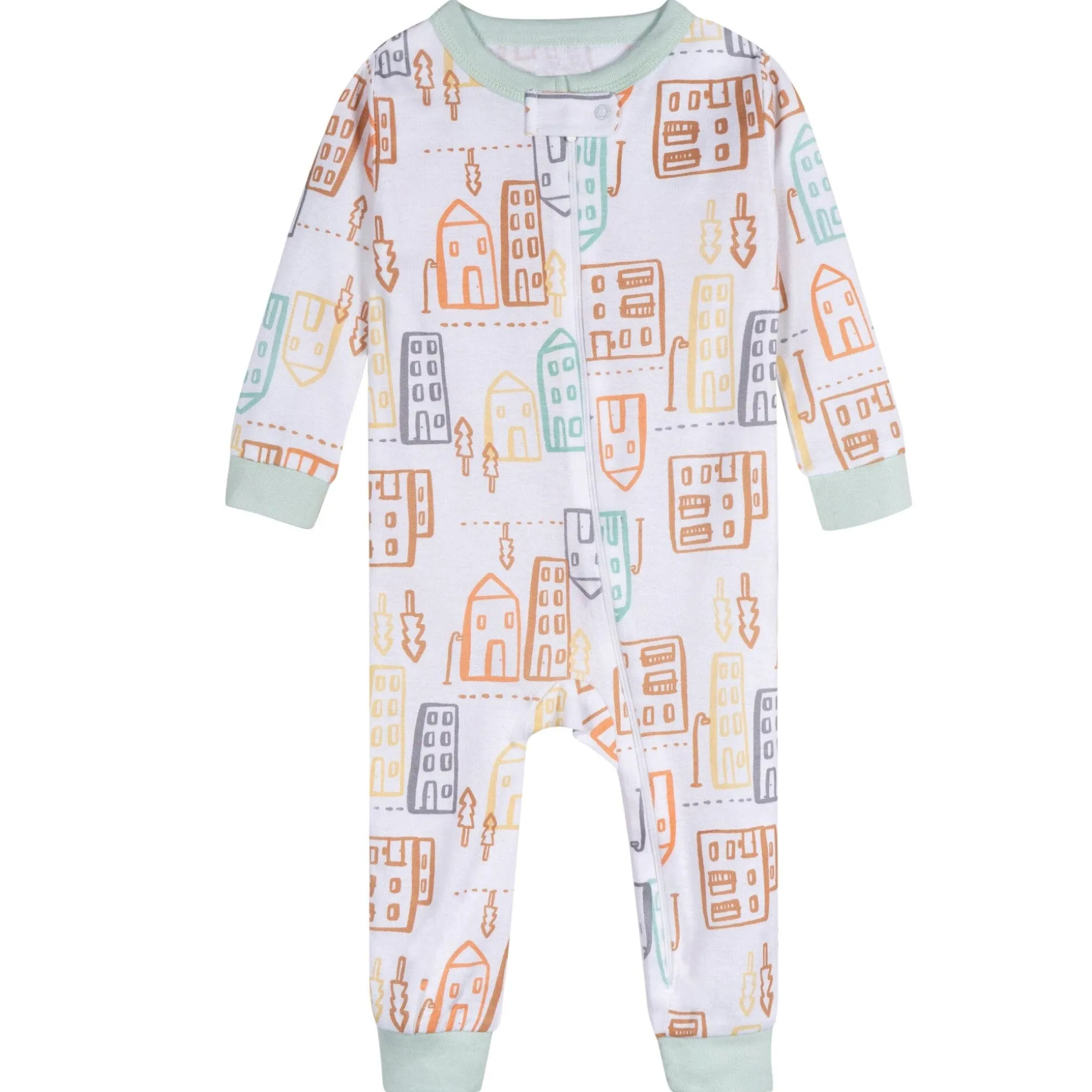 3-Pack Baby Neutral City Sunset Footless Pajamas