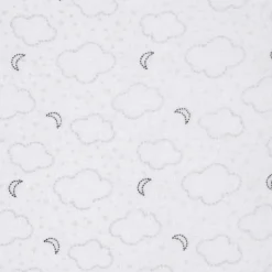 5-Pack Baby Neutral Clouds Flannel Receiving Blankets