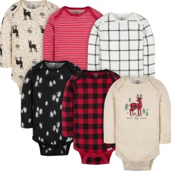 6-Pack Baby Neutral Deer Onesies® Bodysuits