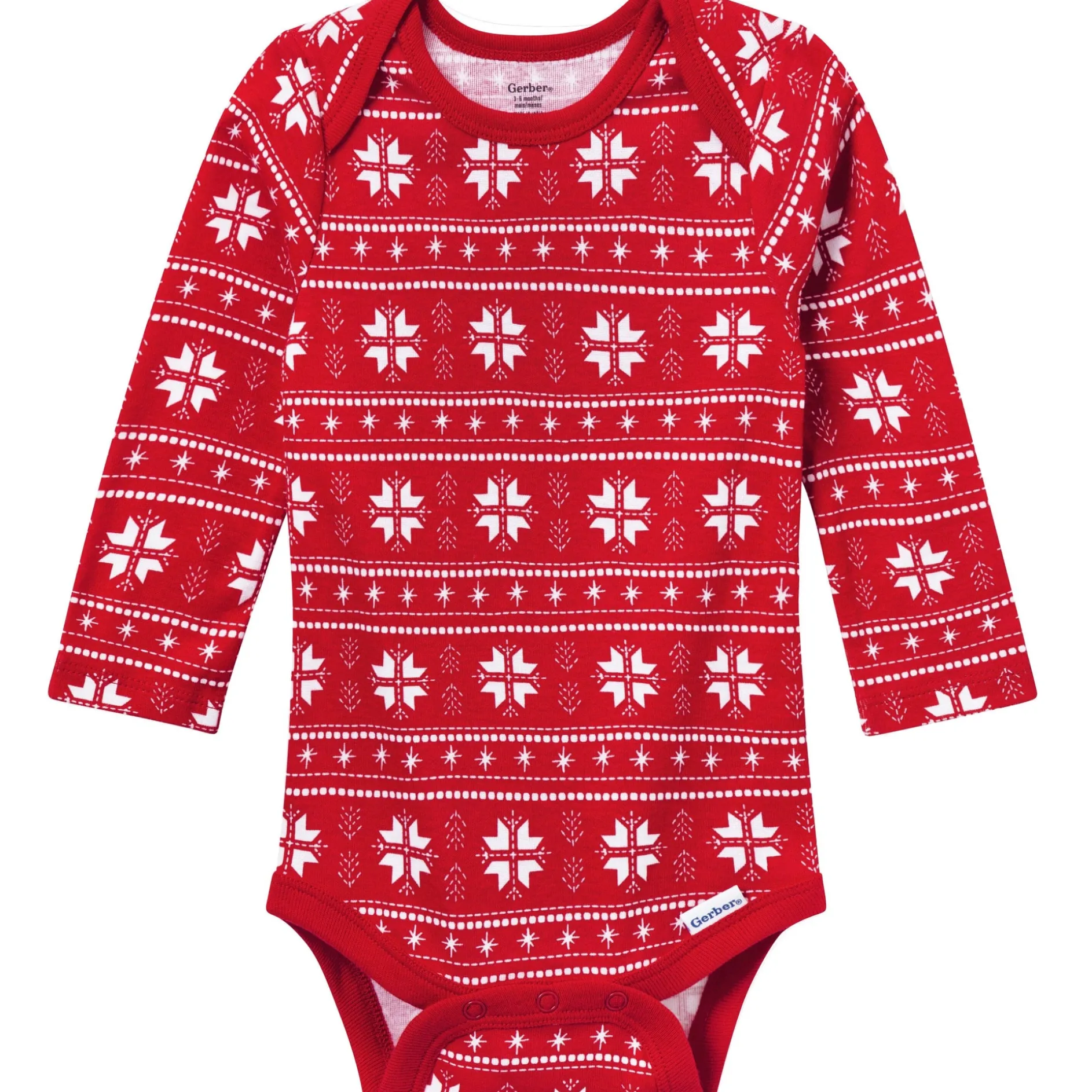 3-Pack Baby Neutral First Christmas Long Sleeve Onesies® Bodysuits