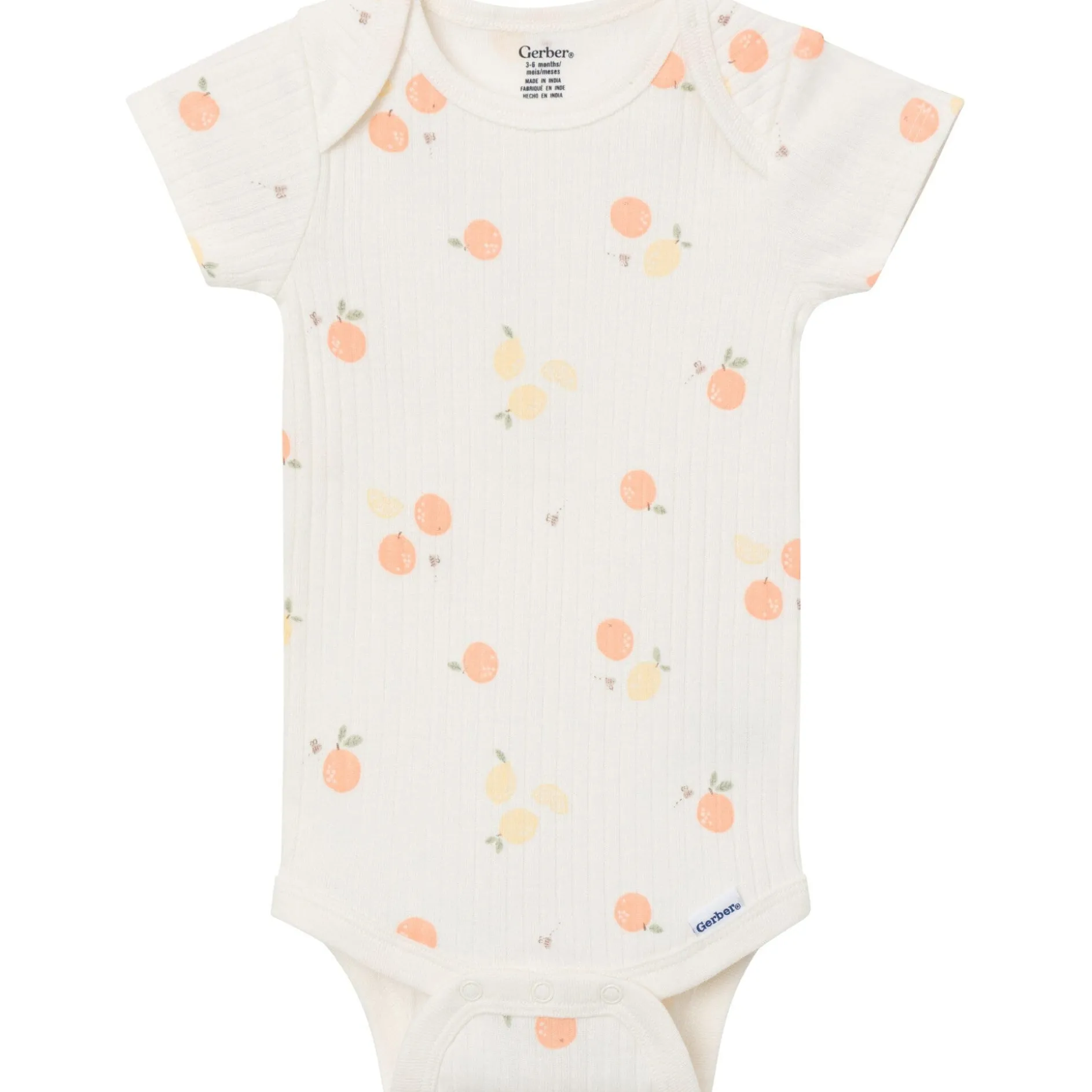 4-Pack Baby Neutral Fruit Picking Short Sleeve Bodysuits